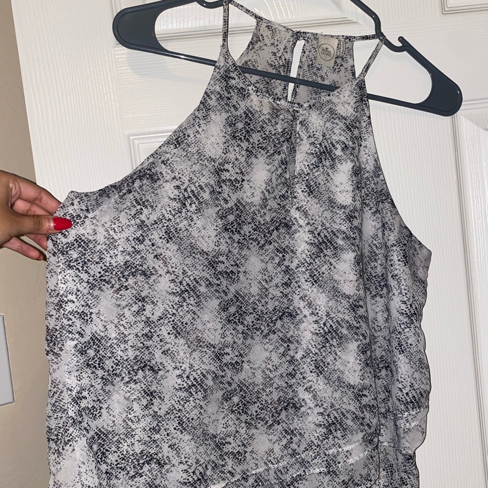 Snake skin loose blouse